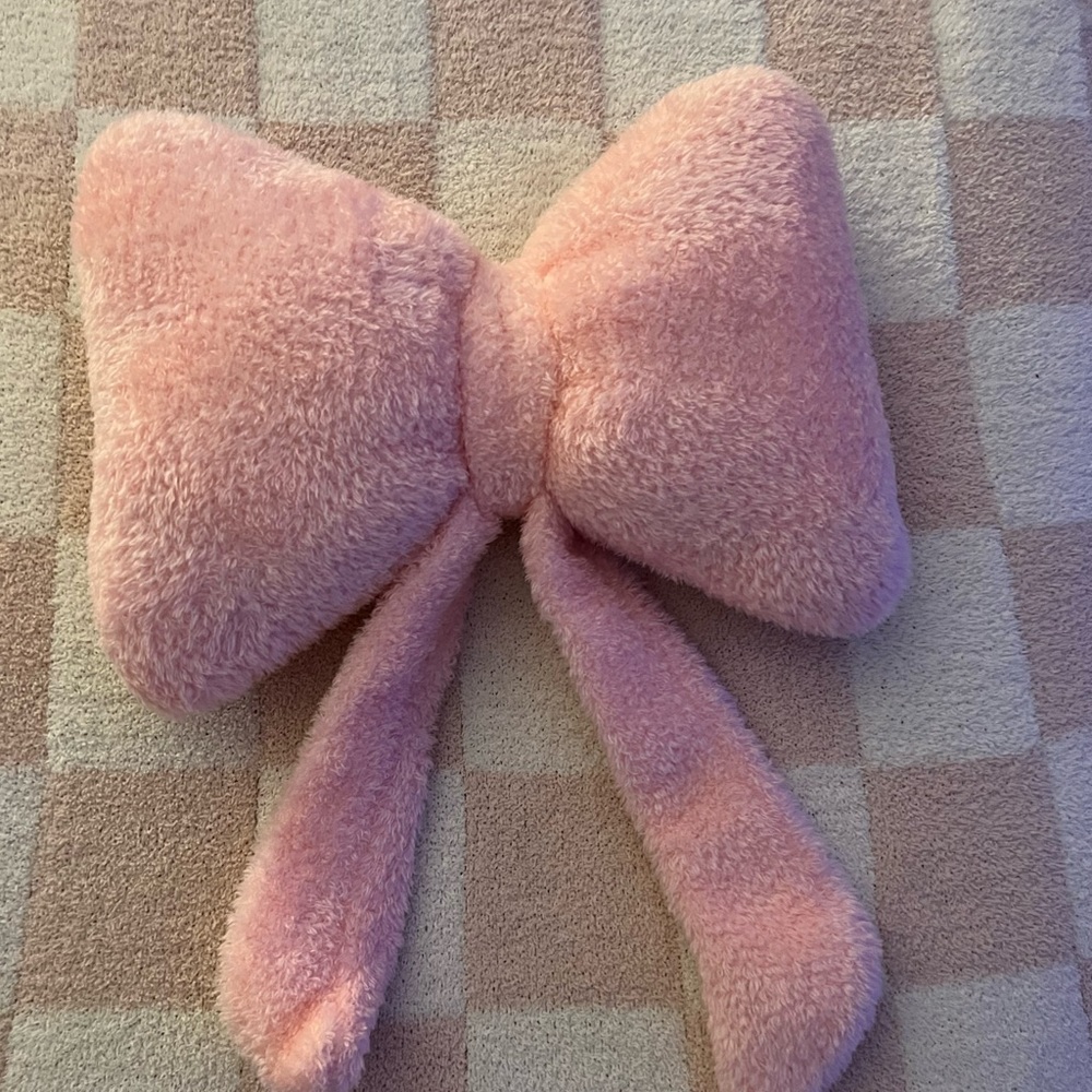 Fluffy Pink Bow Hair Clip for Kids